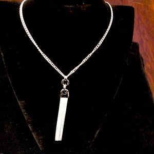 The Limited silver tassel necklace NEW
